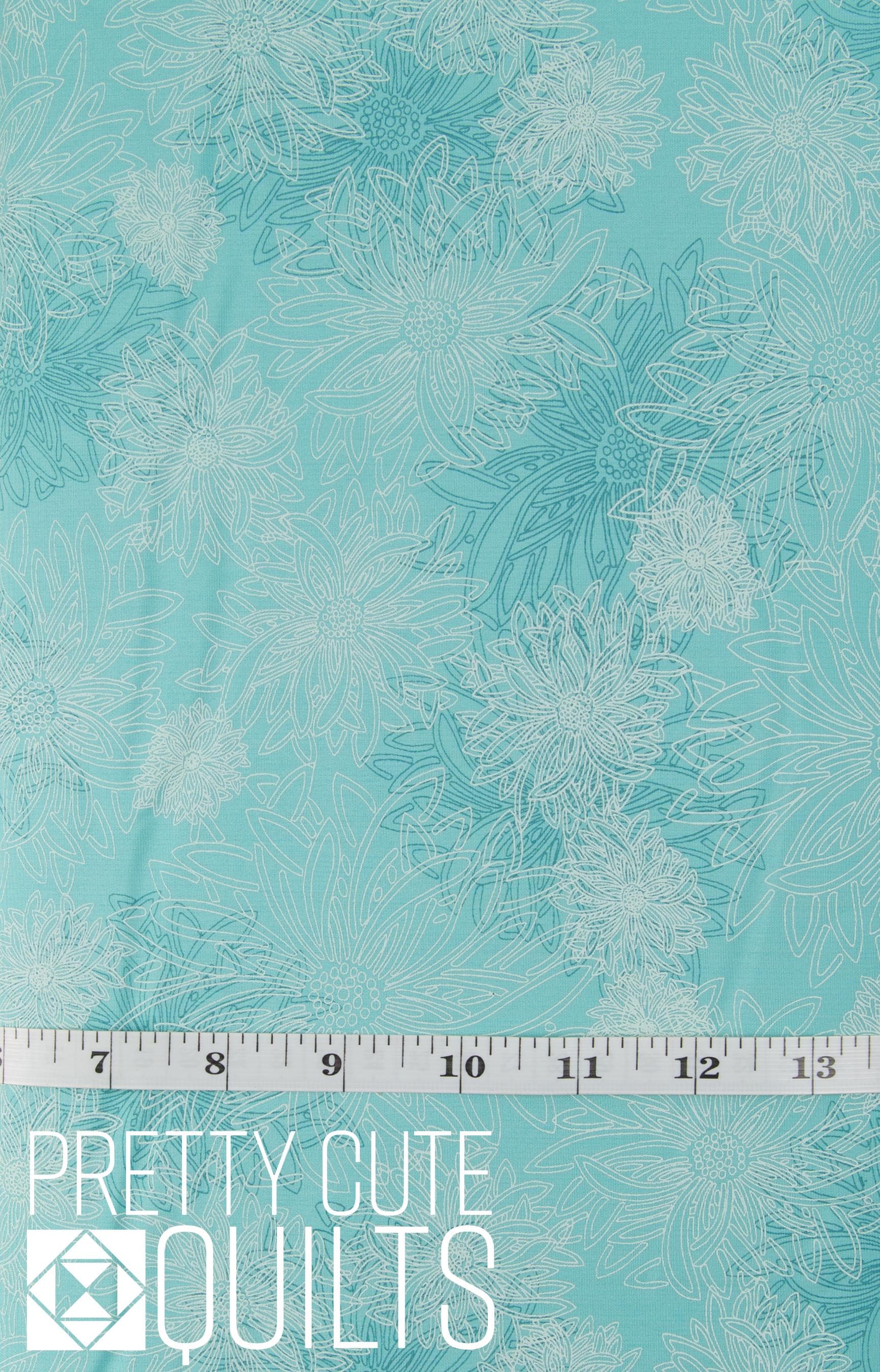Floral Elements in Aqua Haze by Art Gallery Fabrics - AGF FE-508