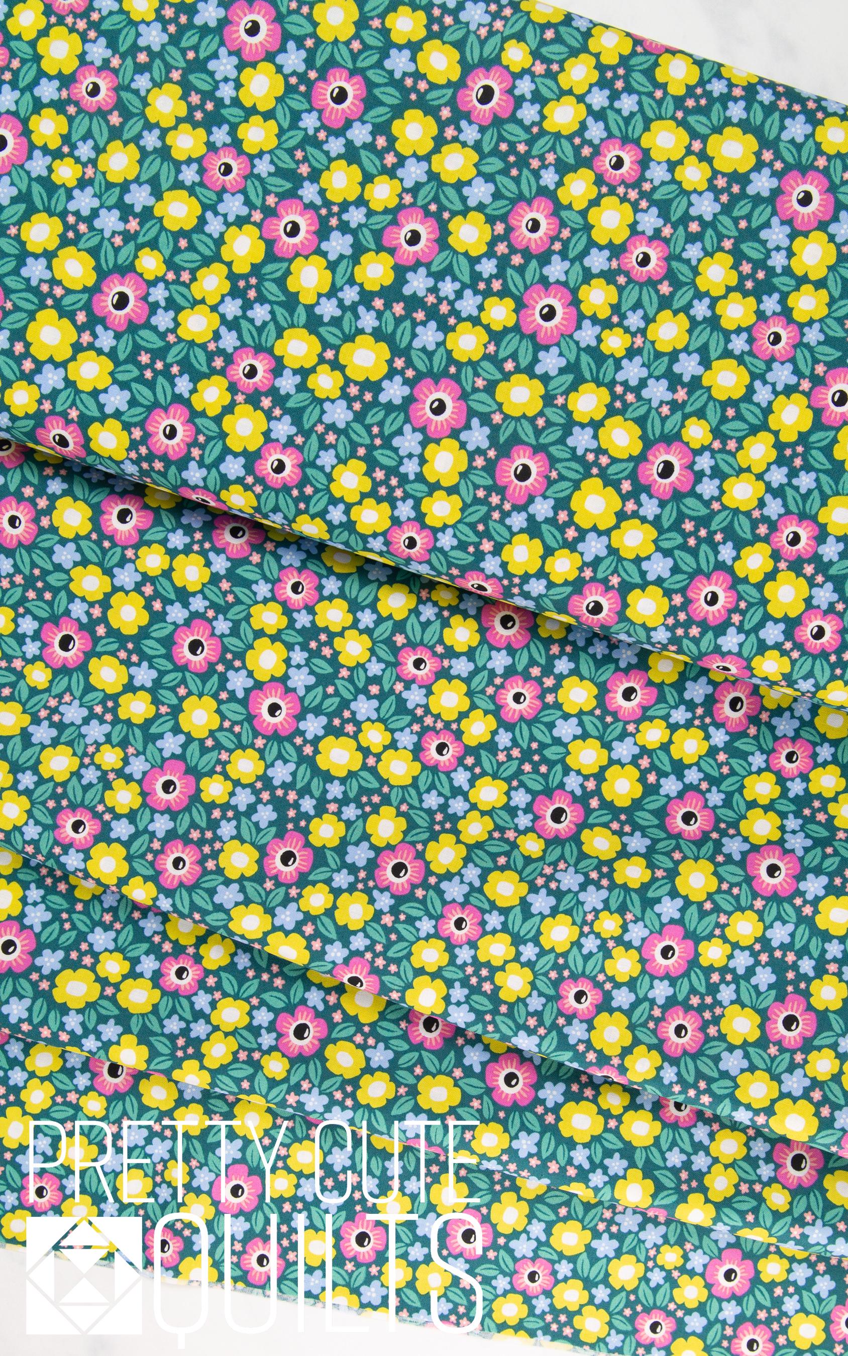 Ghostly Garden by KP Creates Floral Fright Teal, A-10197-T, Bright Floral Halloween