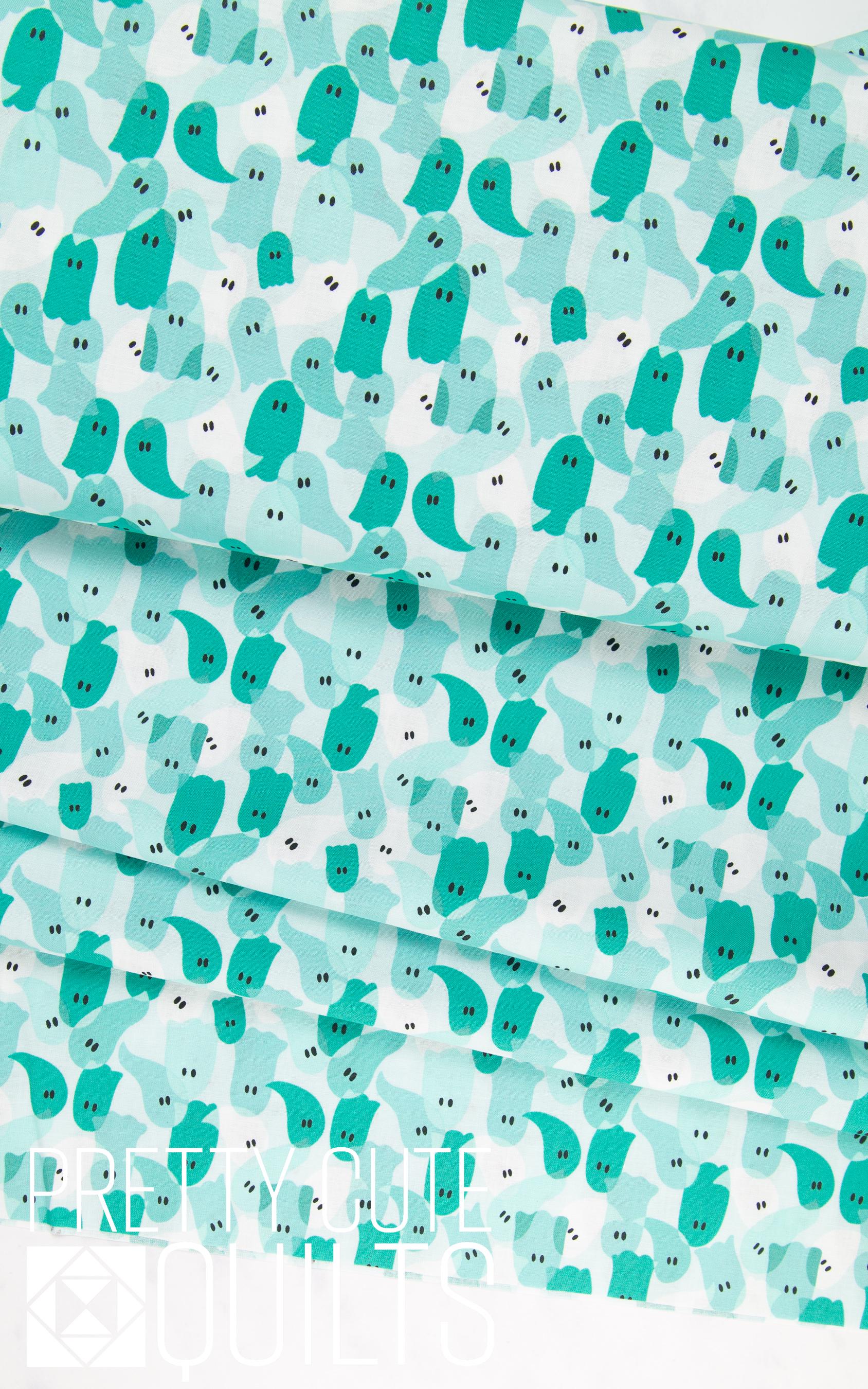 Ghostly Garden by KP Creates Ghost Party Aqua, A-10202-T, Bright Halloween Ghosts
