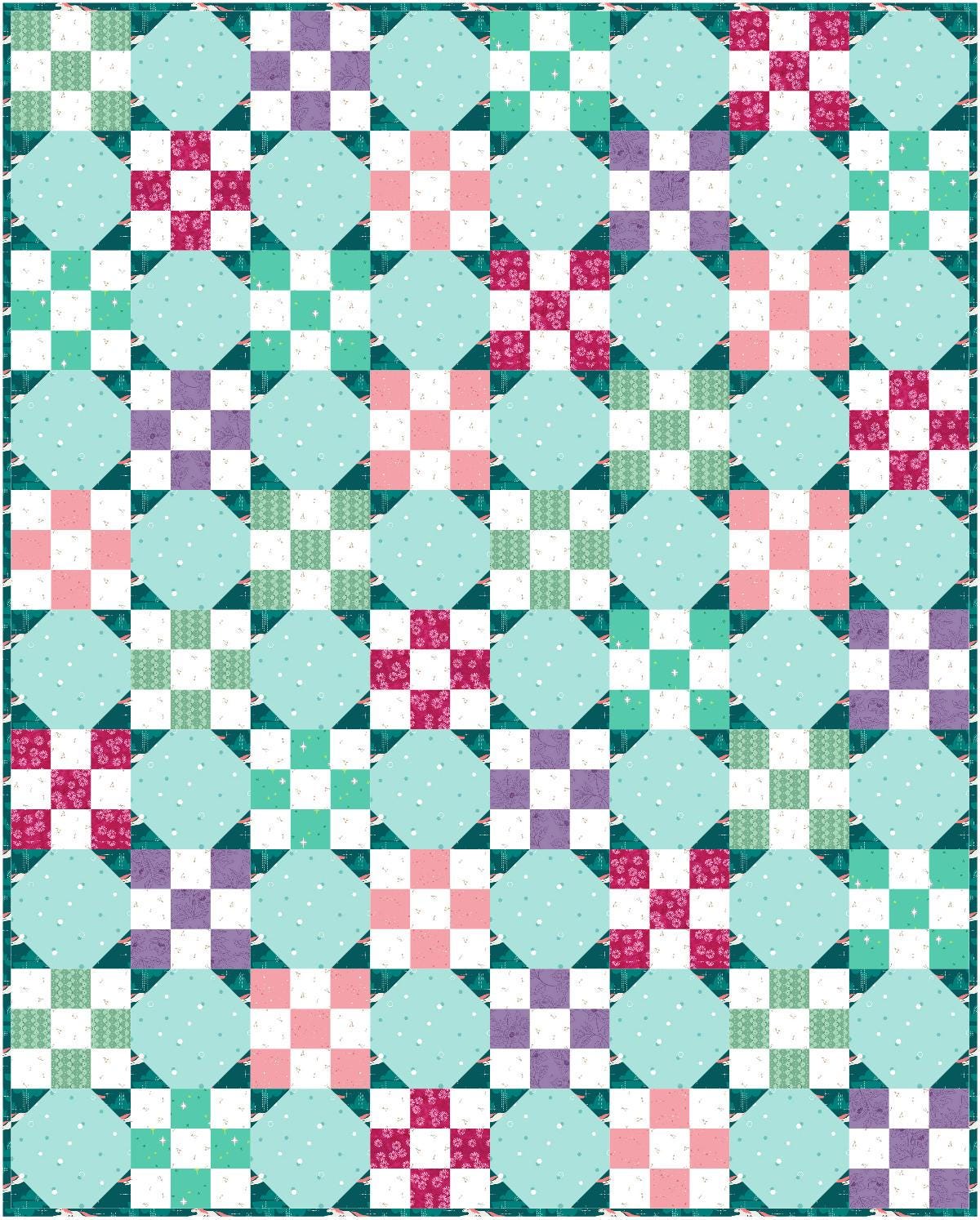 Precut Quilt Kit- Ready to Sew! | Grandmother Quilt Kit| Includes Printed Pattern  60" x 75" Throw Quilt Kit |Beginner Friendly