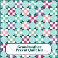 Precut Quilt Kit- Ready to Sew! | Grandmother Quilt Kit| Includes Printed Pattern  60" x 75" Throw Quilt Kit |Beginner Friendly