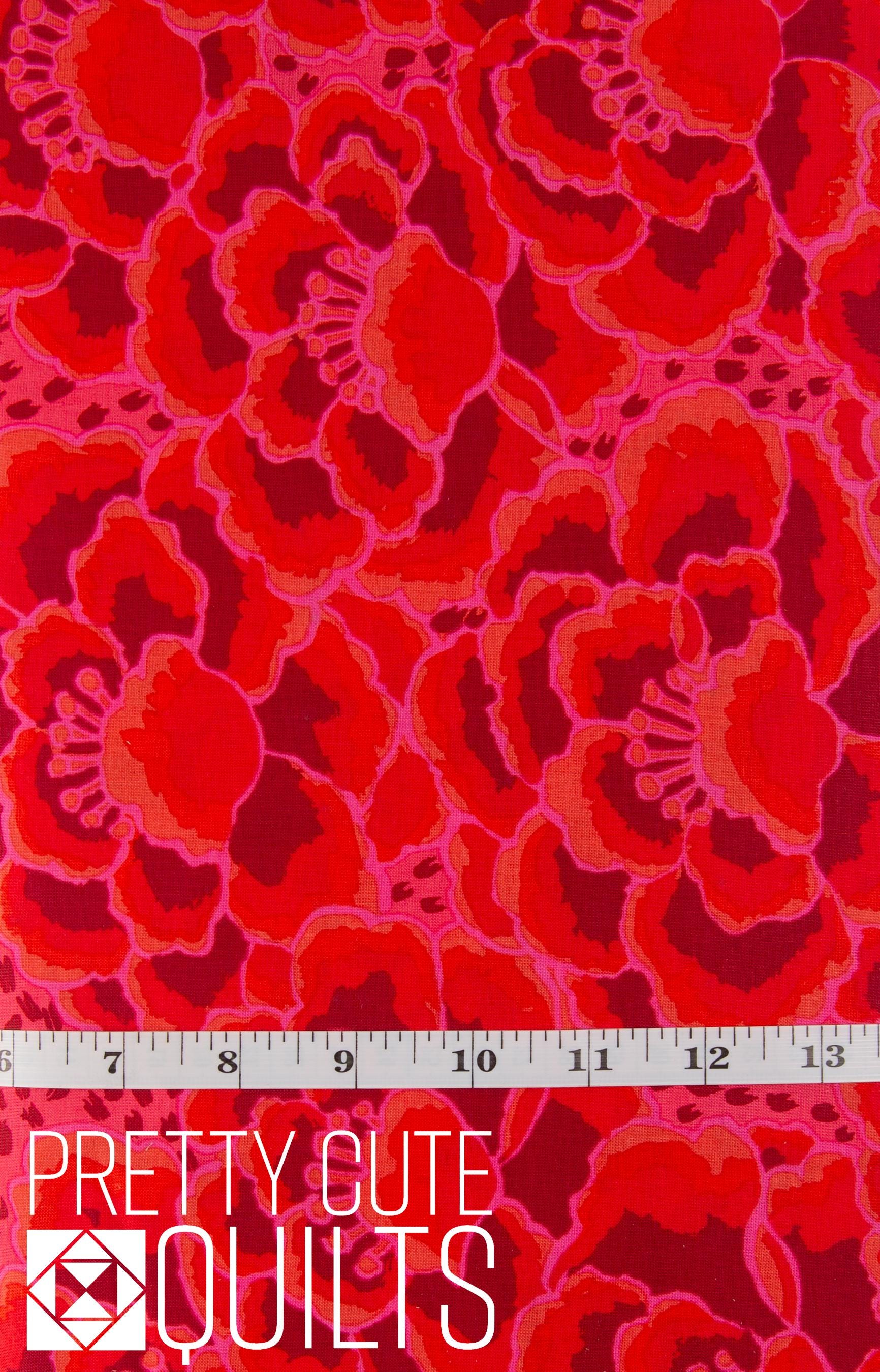 Kaffe Fassett Collective Classics Plus PWGP197.RED Tonal Floral - Red by FreeSpirit Fabrics