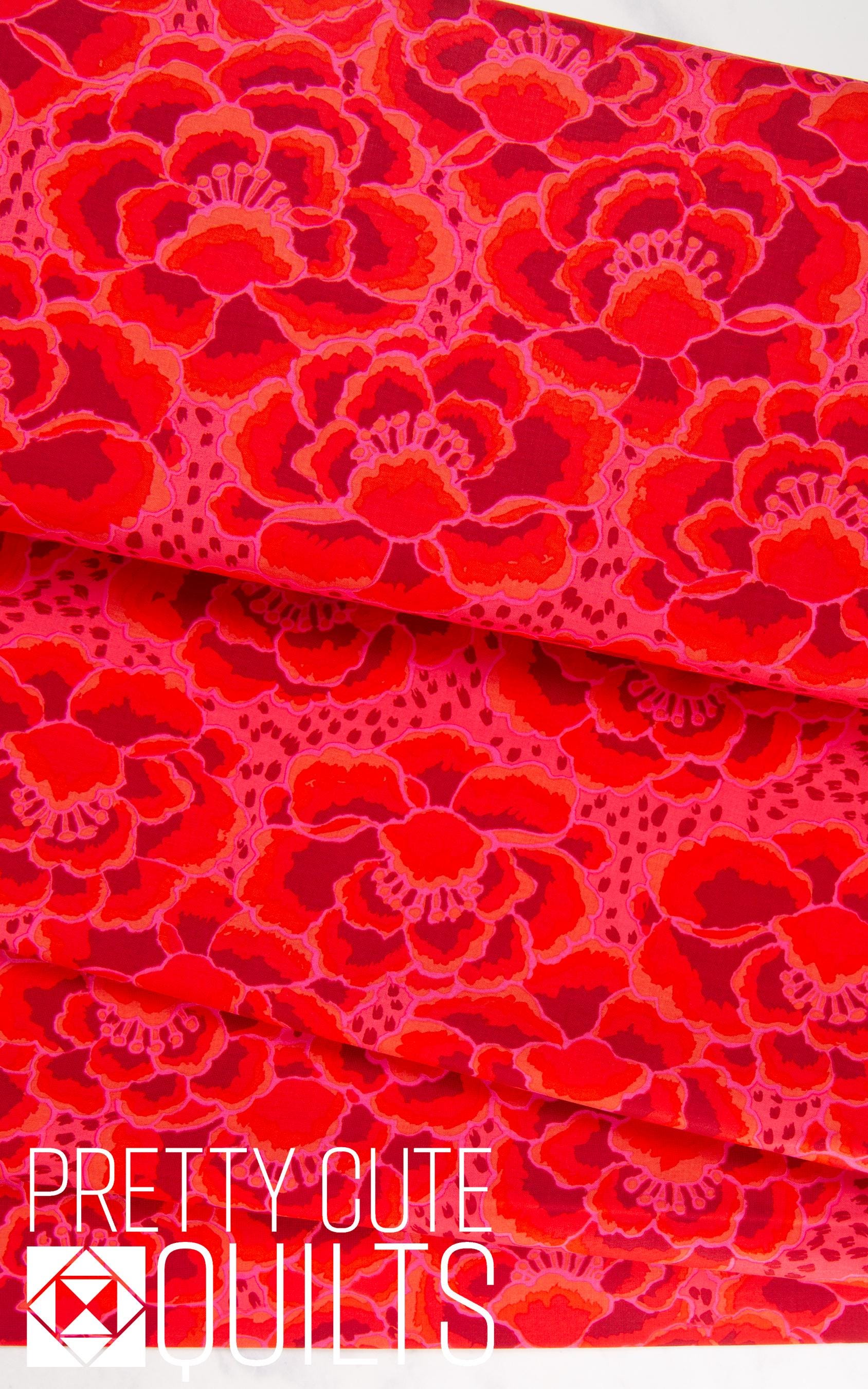 Kaffe Fassett Collective Classics Plus PWGP197.RED Tonal Floral - Red by FreeSpirit Fabrics