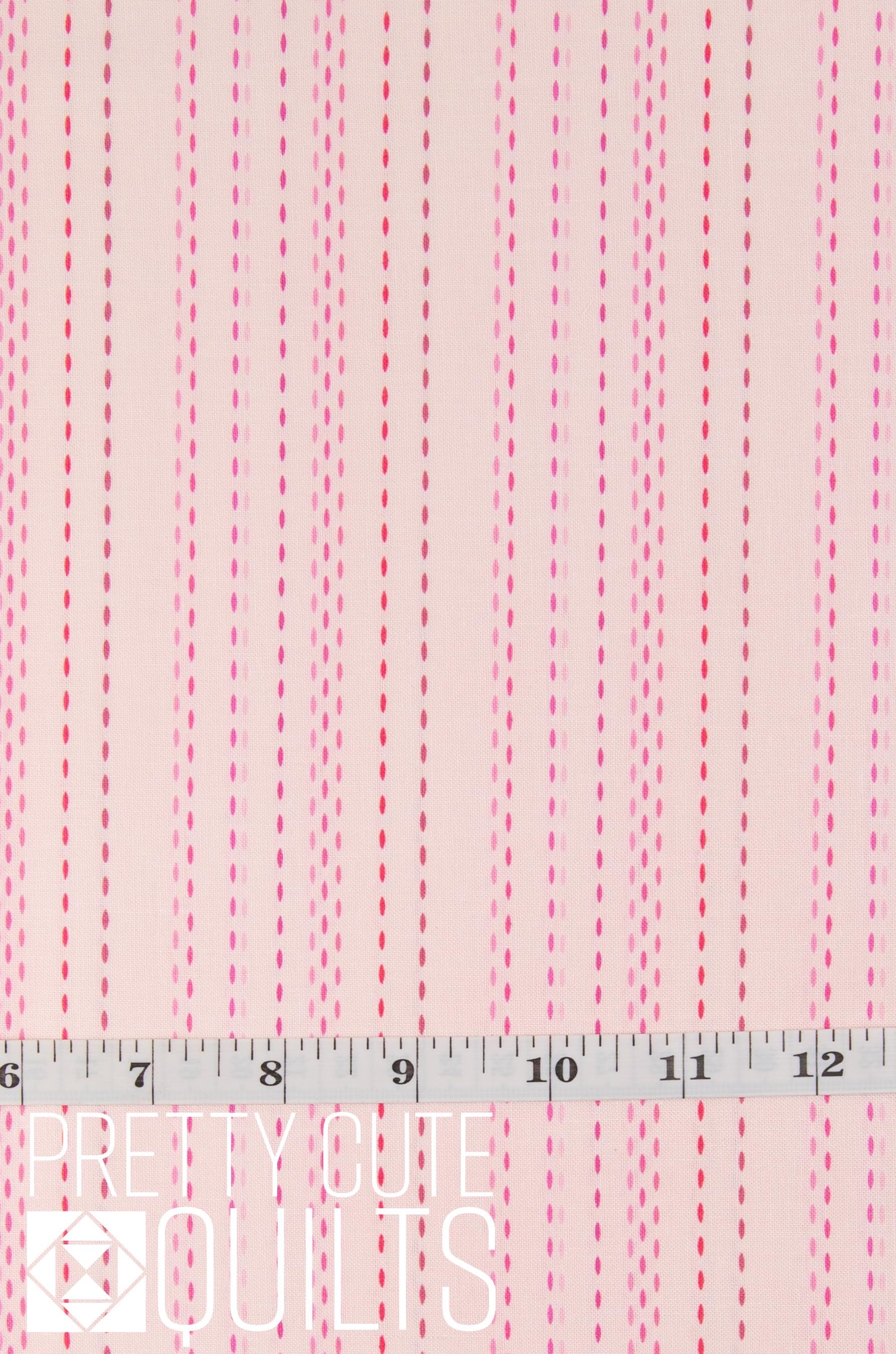 FREE SPIRIT Chromatics - Pic Stitch in Blush - PWFS054.BLUSH, pink dashes