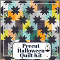 Precut Quilt Kit – Ready to Sew, Star Pop Halloween Quilt Kit, Includes Printed Pattern (60" x 70")