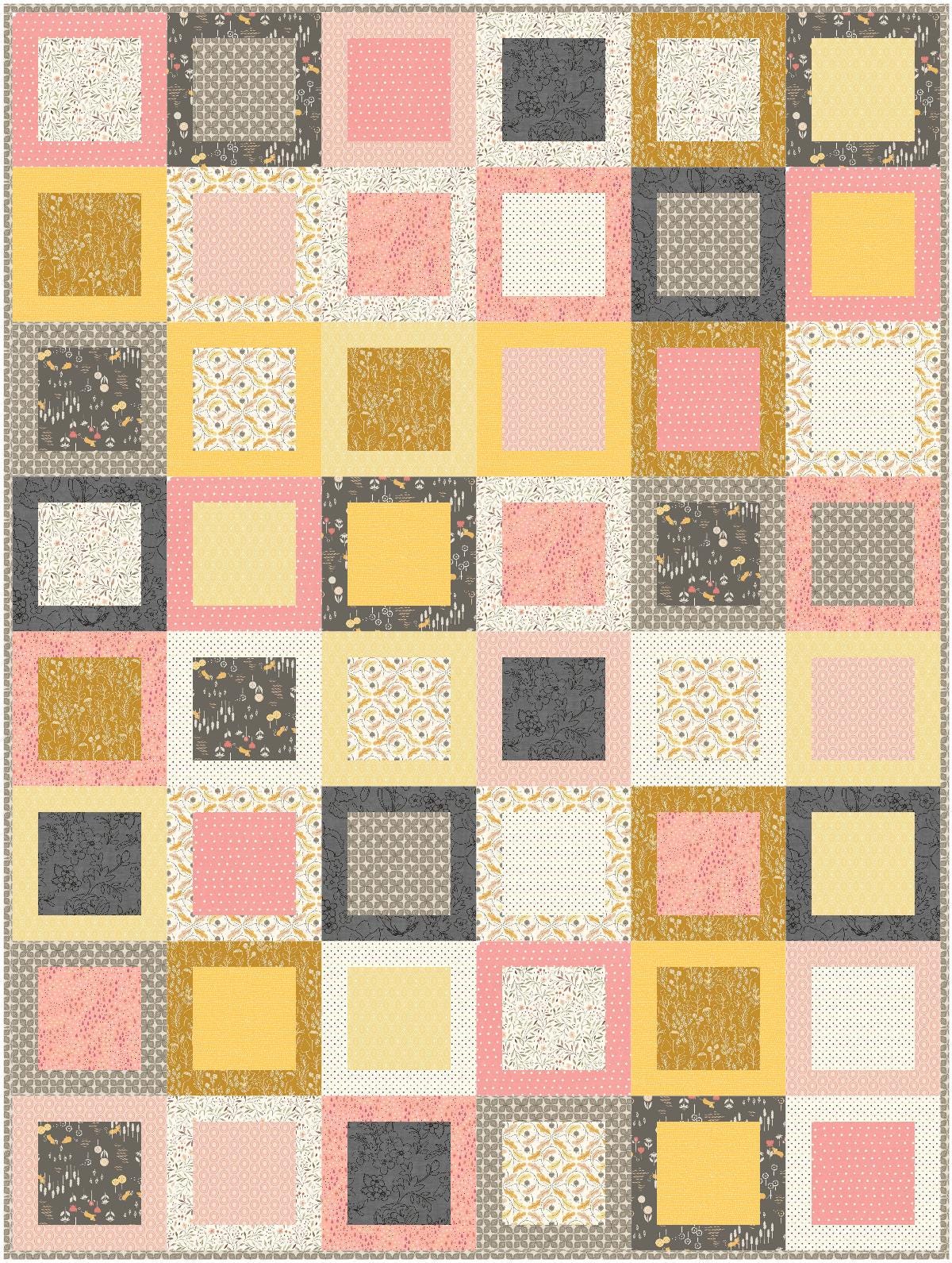 Precut Quilt Kit- Ready to Sew! | Chianti Quilt Kit| Includes Printed Pattern  54" x 72" Throw Quilt Kit |Beginner Friendly
