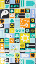 Ghostly Garden by KP Creates Sew Spooky Aqua, A-10195-T, Bright Halloween